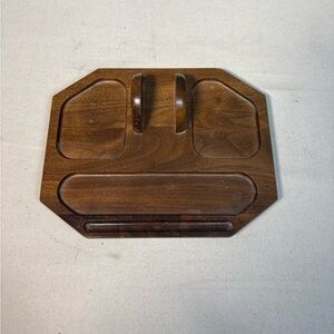 Vintage Decatur Industries DECO Genuine Walnut Mens Valet